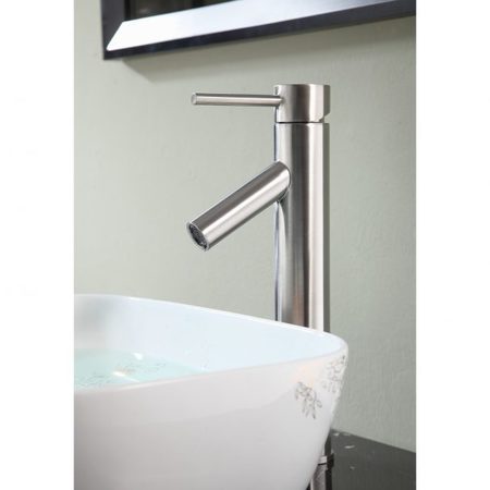 ANZZI Valle Single Hole Single Handle Bathroom Faucet in Brushed Nickel L-AZ111BN